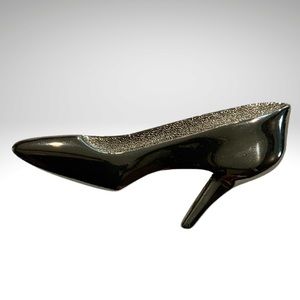 High-heel Silver Tone Metal Chunky Large Brooch